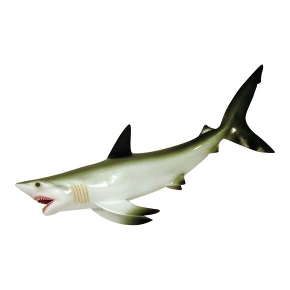 Gray Shark Jaws Mouth Open Wall Plaque Bath Kids Room Decor 18 Inches - Picture 1 of 6
